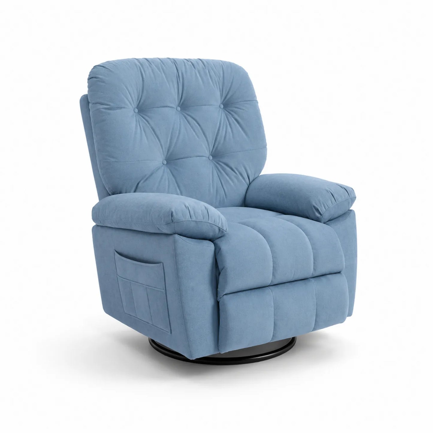 Drehbarer Sessel Mikrofaser Blau 100 x 80 x 90 cm