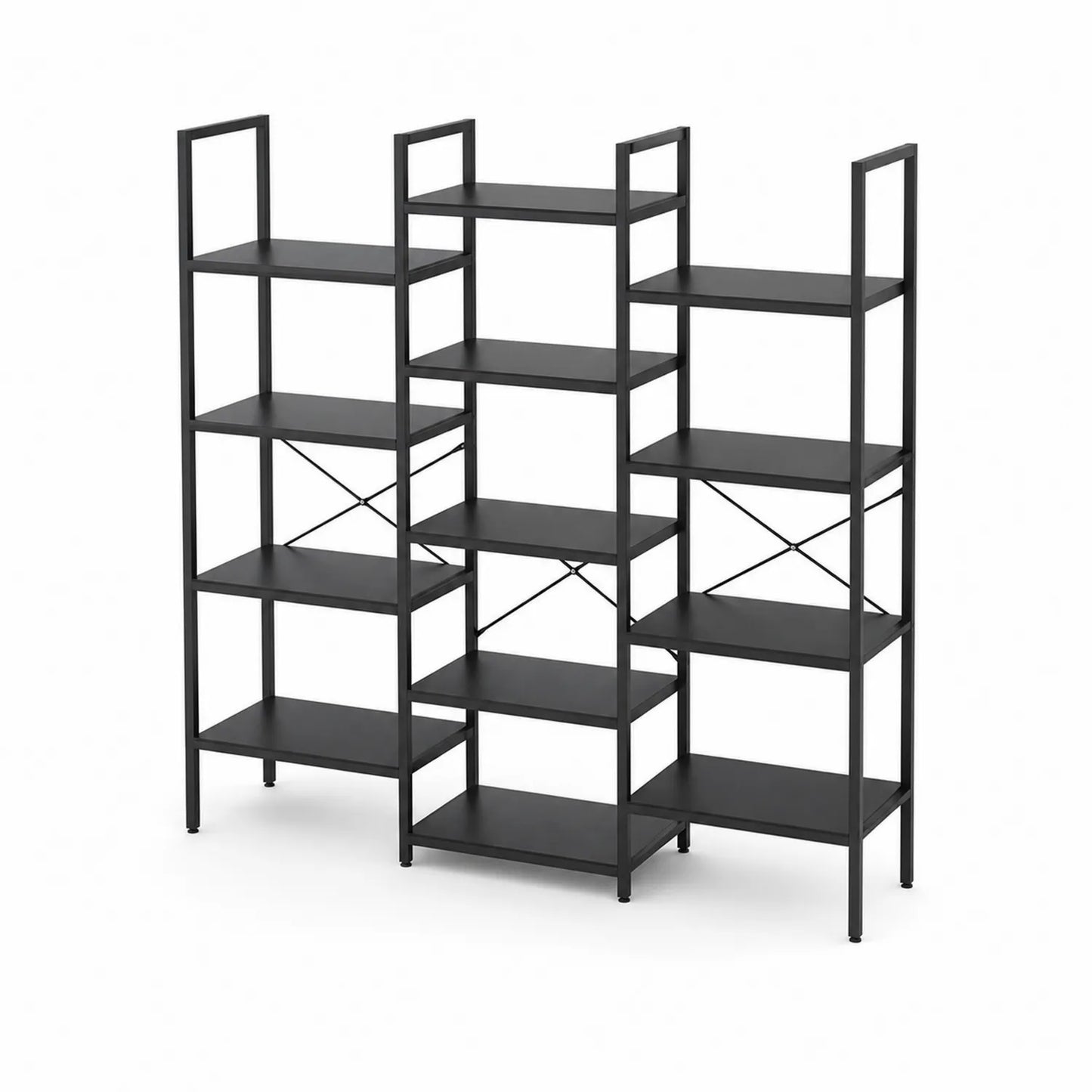 Metallregal Schwarz 12 Fächer 180x120x35cm