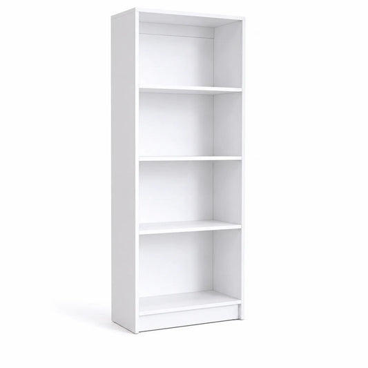 Bücherregal Weiß 4 Regalböden MDF