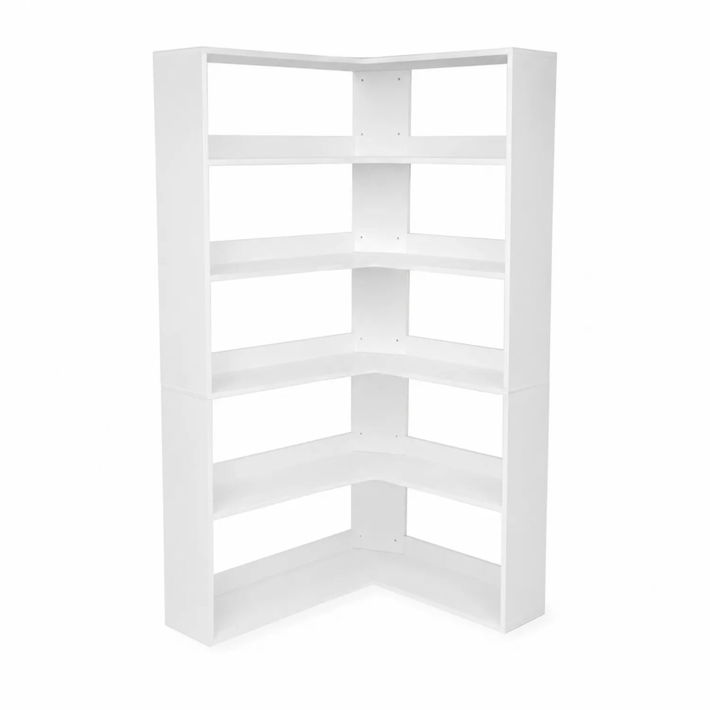 Eck-Bücherregal Weiß Holzwerkstoff