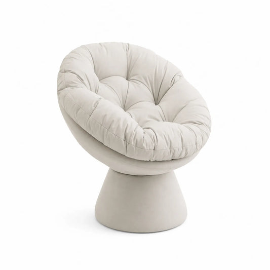 Sessel mit Drehfunktion aus Polyester Beige
