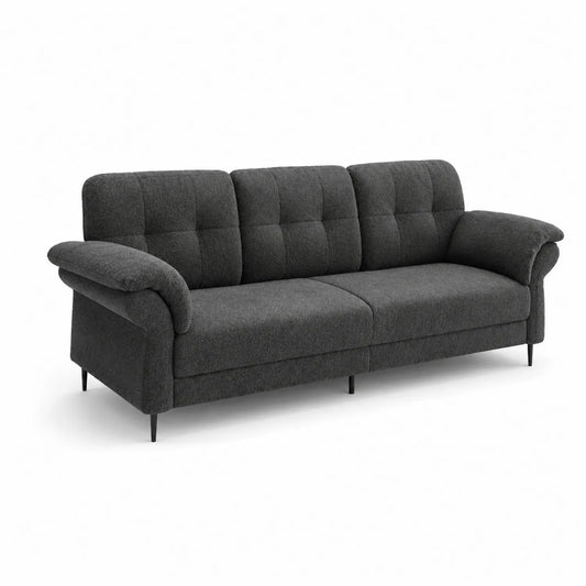 3-Sitzer Sofa Dunkelgrau Stoff 200cm
